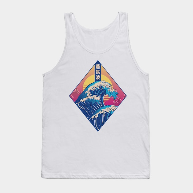 Japanese Wave Tank Top by LR_Collections